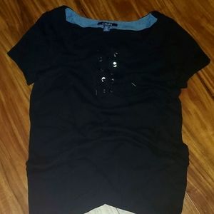 Small, black tee